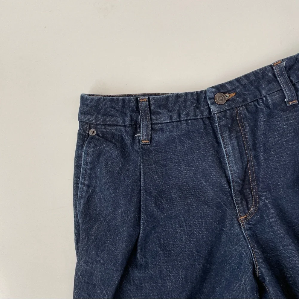 Banana Republic Luxe Mid Rise Straight Denim Jeans Dark Wash, Size 28/6 Regular - Picture 6 of 14
